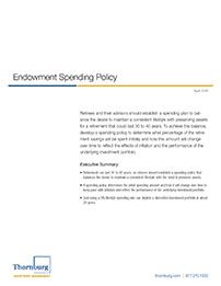 Endowment spending policy