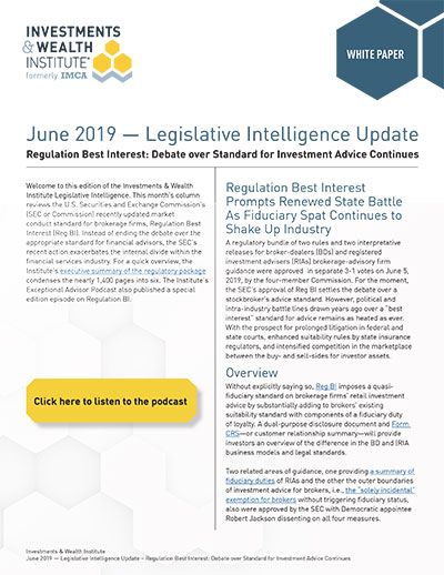 June 2019 — Legislative Intelligence Update