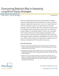 Overcoming Selection Bias in Assessing Long/Short Equity Strategies