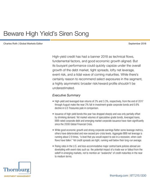 Beware High Yield’s Siren Song