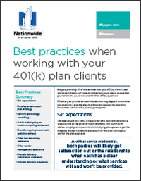 Best practices when working with 401(k) plan clients