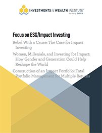 Focus on ESG/Impact investing