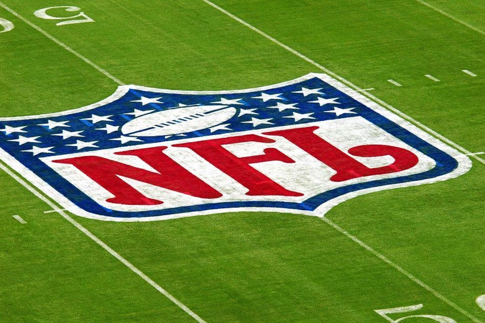 NFL logo on football field