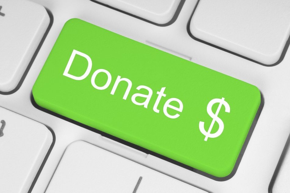 Green Donate $ Button on Keyboard