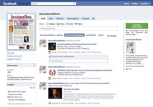Consider keeping a particular post at the top of your Facebook profile. In order to do this, keep it "above the scroll" by clicking on the "pencil" and selecting "pin".
