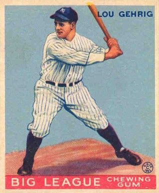 <b>Card:</b> 1933 Goudey<br>
<b>Value:</b> $3,500 - $25,000<br>
Again, not the most valuable but certainly a "want" by all baseball card collectors.