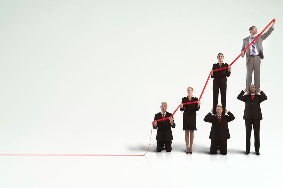 business-people-holding-red-ascending-line