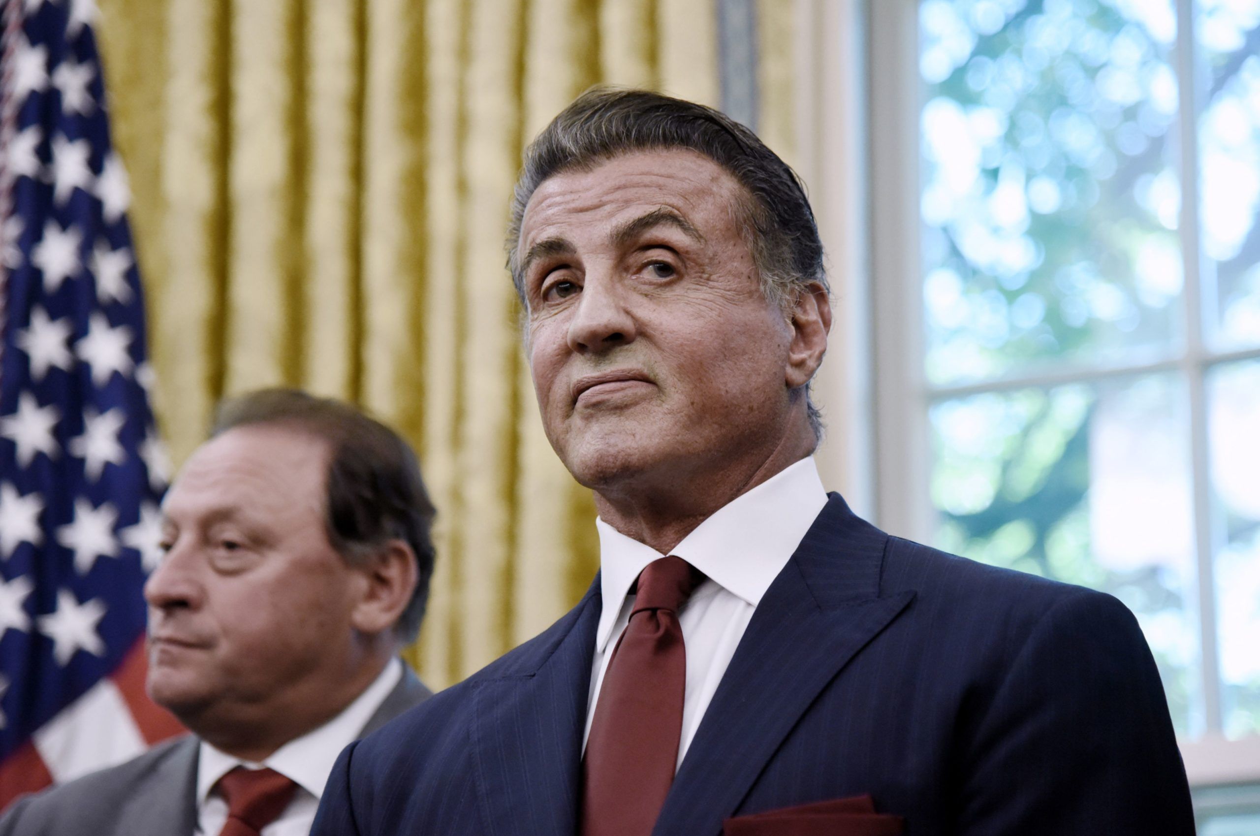 Actor Sylvester Stallone attends the signing of an executive order 