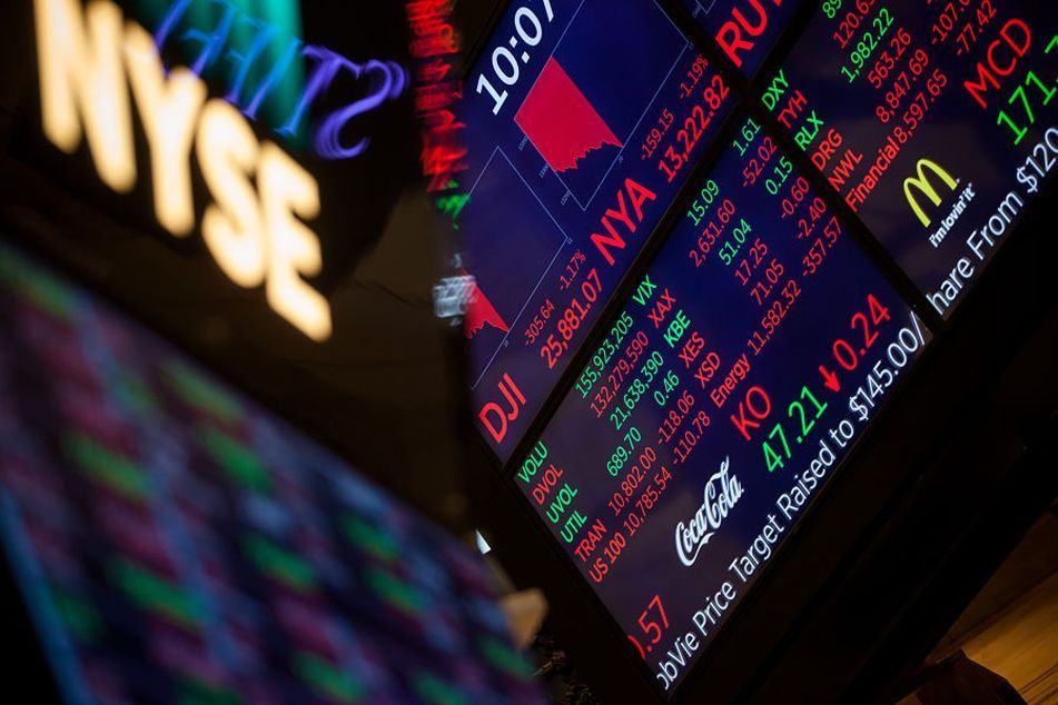 stock market ticker on NYSE