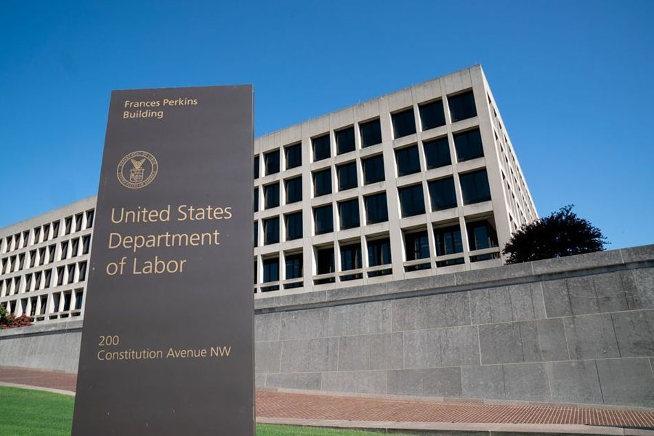 Department-of-Labor-sign-outside-headquarters