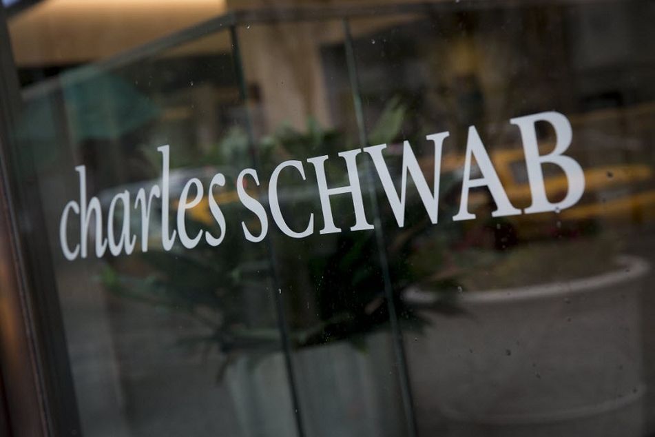 Charles Schwab logo on a building