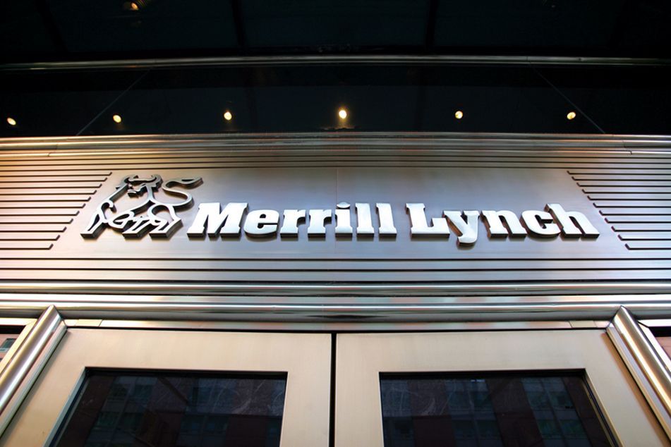 Merrill Lynch sign above door