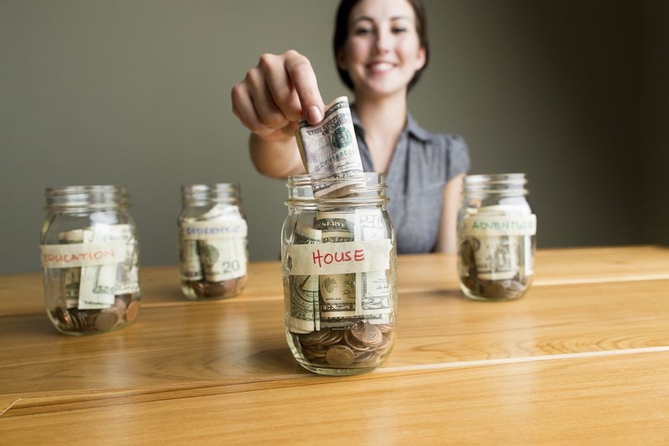Women Millennial saving money