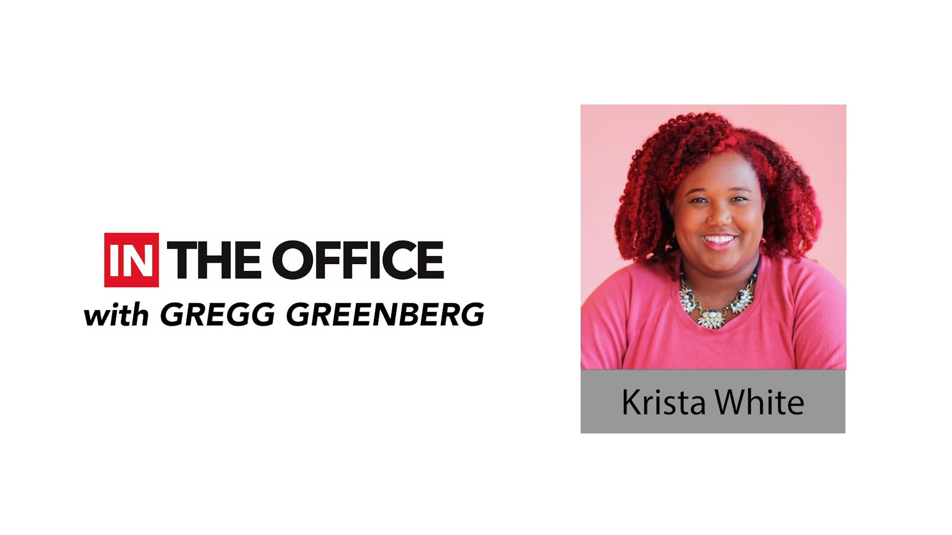 ‘IN the Office’ with bestselling author Krista White
